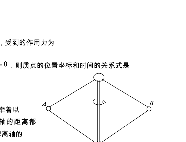 两钢球绕竖直轴转动