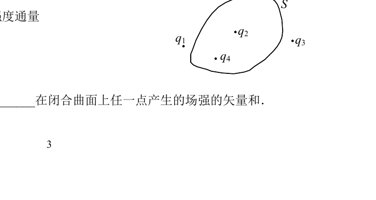 四个点电荷与闭合曲面