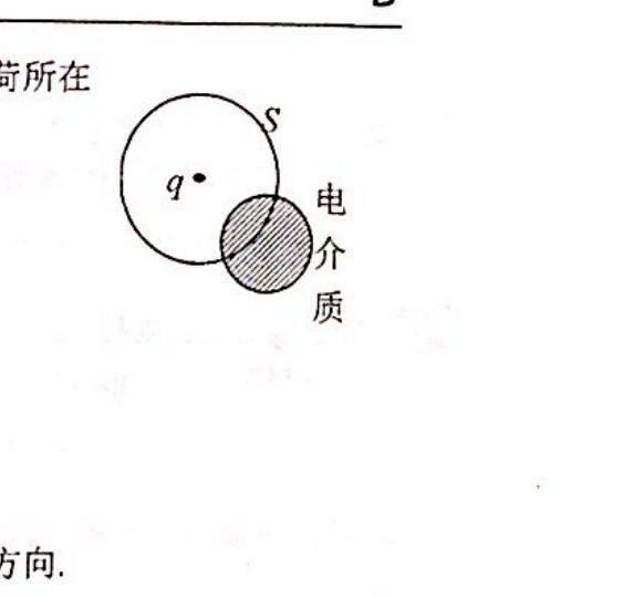 点电荷、高斯面与非对称电介质