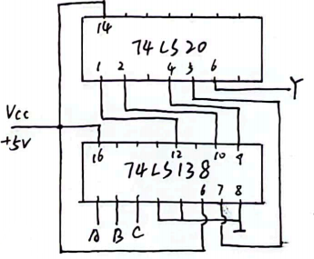 74LS138 实现三人表决