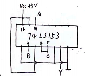 74LS153 实现三人表决