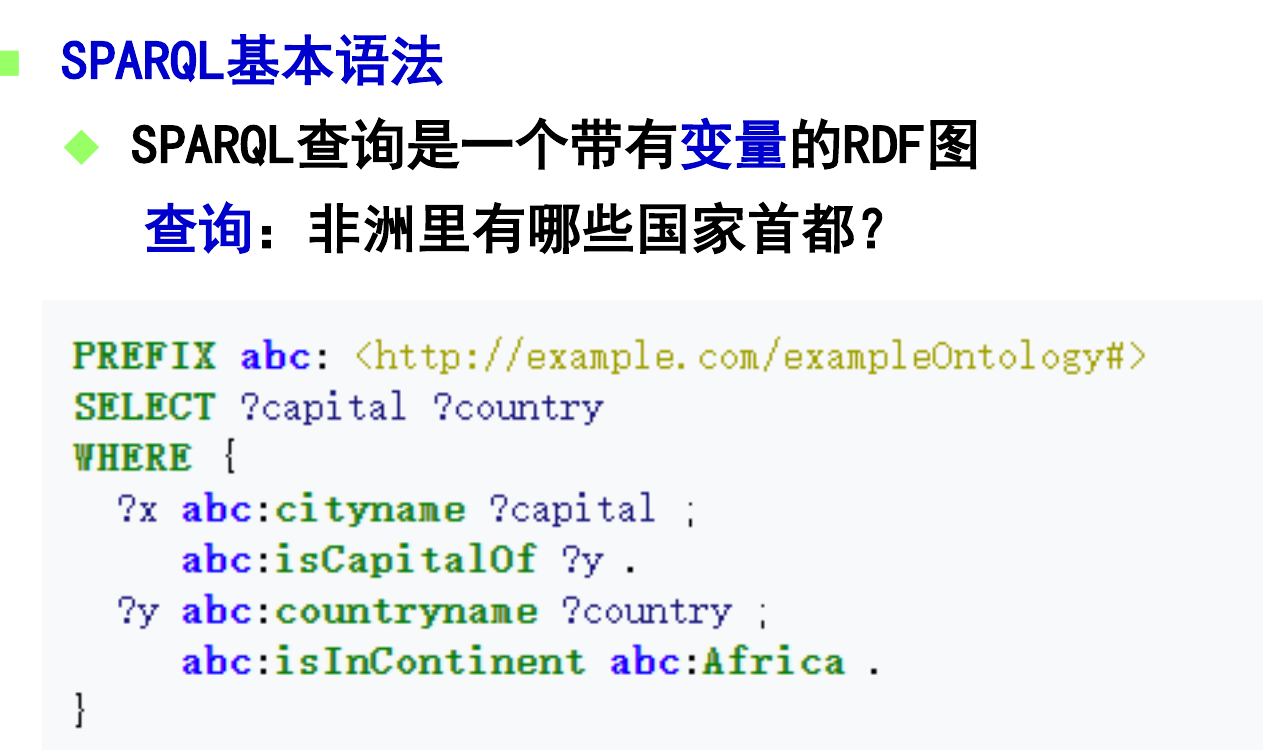 SPARQL 用三元组模式查询 RDF 图
